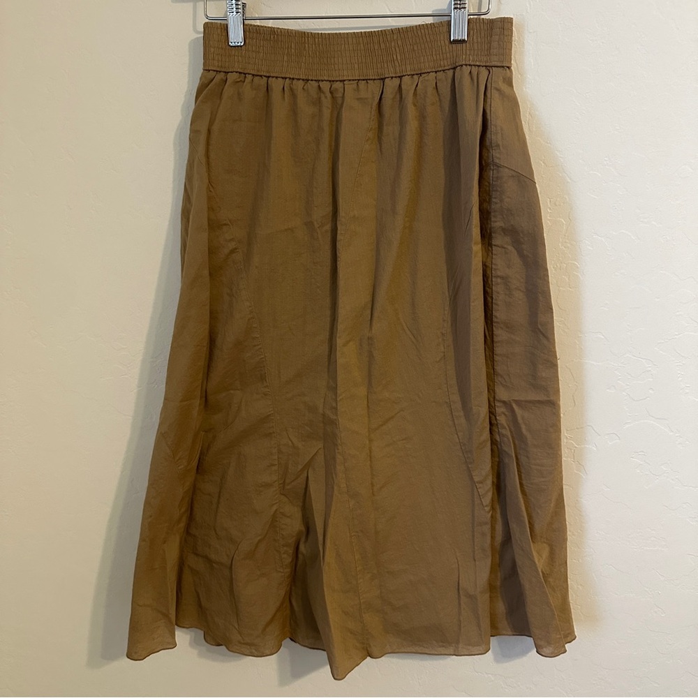 J. Jill 100% Cotton A-Line Skirt in Warm Brown Size XSP